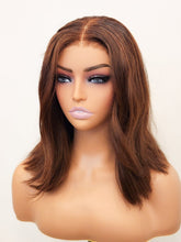 Brooklyn Hair Brown Short Bob Glueless Wig Invisible Small Knots 5x5 Swiss HD Pre-Cut Lace Blunt Cut Espresso Bob Style 10-12" / Espresso
